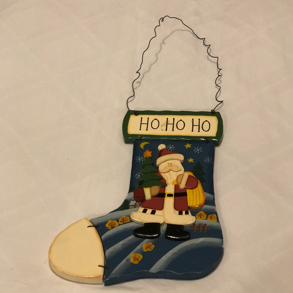 WOODEN RUSTIC STOCKING DECOR